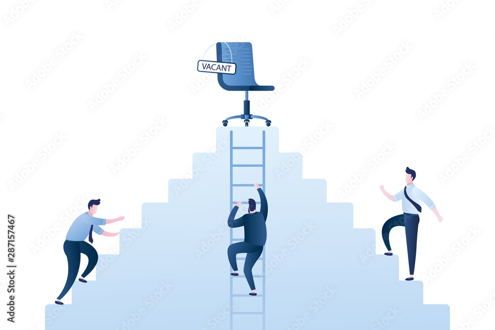Business people climb the pyramid,career and job search Business people climb the pyramid,career and job search