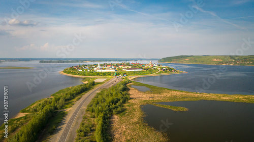Wallpaper Mural Aerial panorama landscape of the city of Sviyazhsk Torontodigital.ca