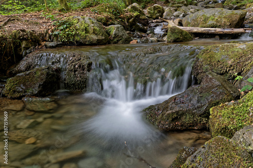 Fototapeta Naklejka Na Ścianę i Meble -  Small waterfall on the mounatin creek of La Gafe