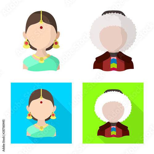 Vector design of imitator and resident sign. Collection of imitator and culture stock vector illustration.