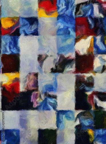 Fantasy colors abstract artistic background, art paint texture, beautiful fashion digital wallpaper artwork, bright and colorful design pattern backdrop, creative geometric forms and fractals elements