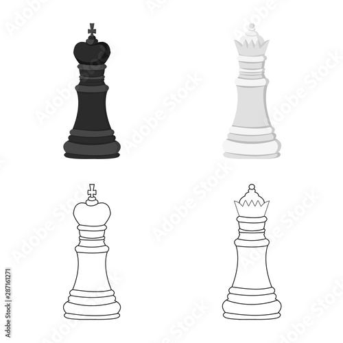 Isolated object of checkmate and thin symbol. Collection of checkmate and target vector icon for stock.