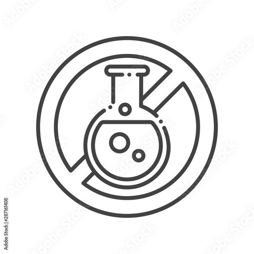 Sulfites allergy line black icon. Allergic reaction. Caution sulfate. Chemical intolerance. Hypersensitivity to the individual components of the product. Sign for web page, mobile app, button, logo.