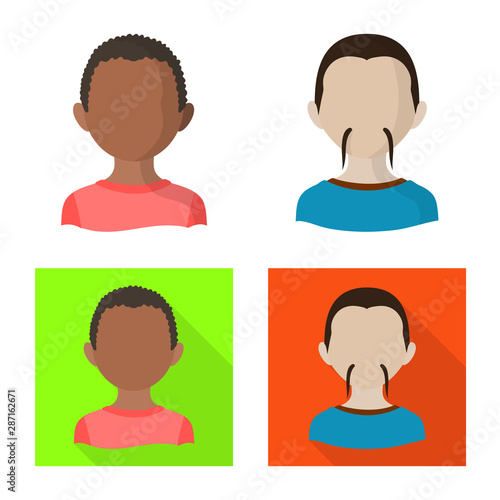 Vector design of imitator and resident logo. Set of imitator and culture vector icon for stock.