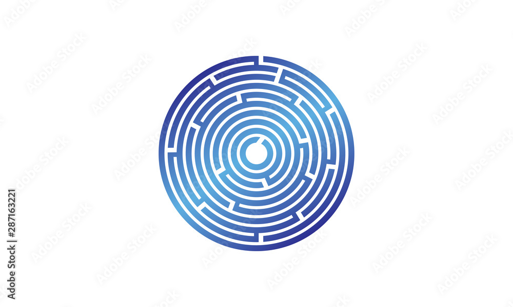 A very confusing maze in a round shape A very confusing maze in a round shape