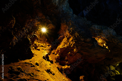 abstract light in cave background