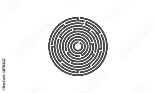 A very confusing maze in a round shape