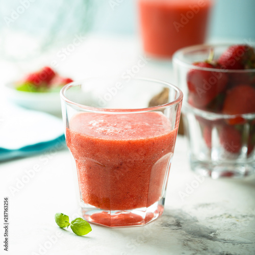 Fresh strawberry smoothie