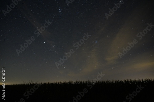 Beautiful Night Sky Twinkling with Stars shining up the night