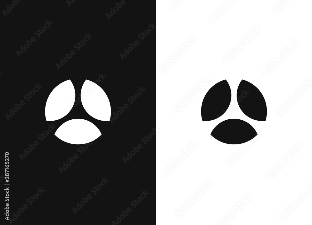 Black white version of the design element Black white version of the design element