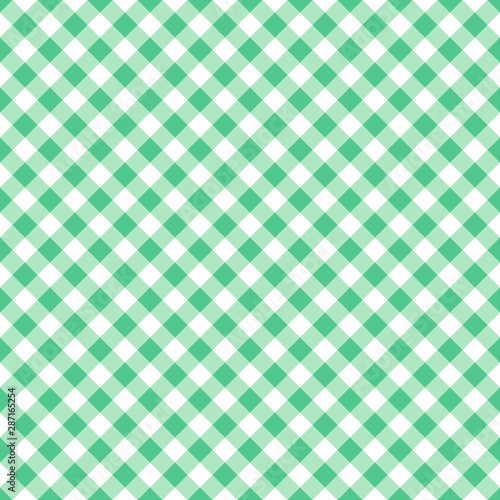 Vector seamless green classic table cloth texture with diagonal lines