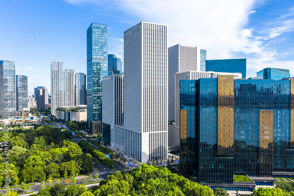 Obraz premium city skyline in hangzhou china