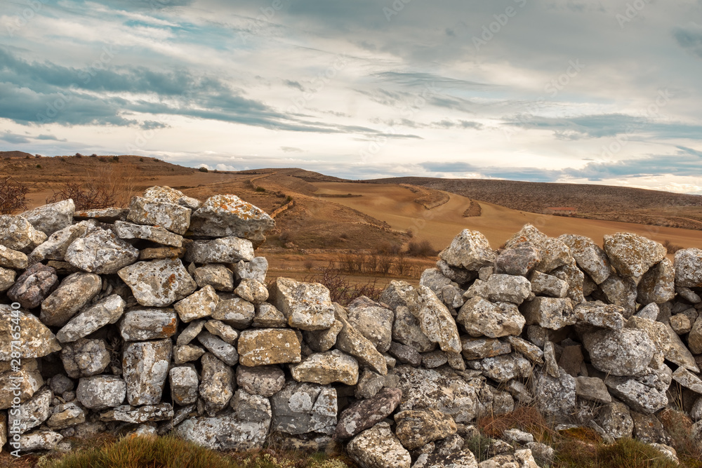 traditional dry stone construction in the countryside