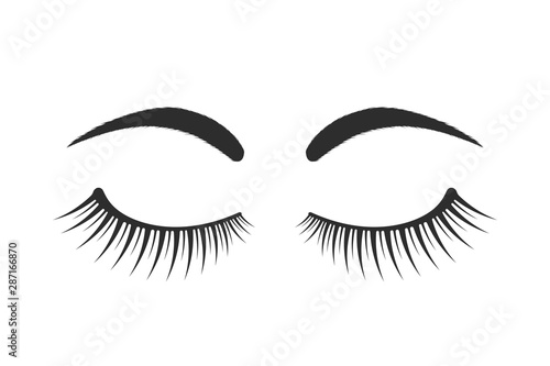 black eyebrows and eyelashes logo