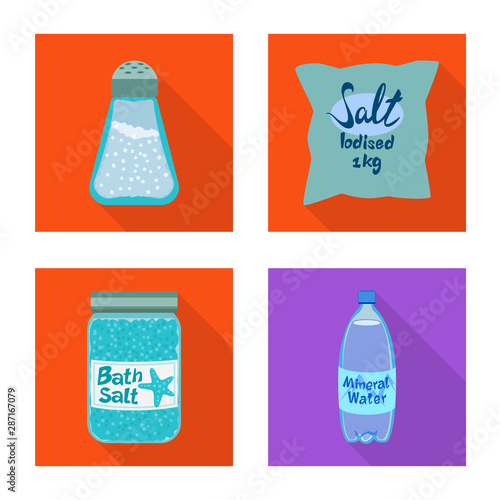 Vector illustration of raw and kitchen icon. Collection of raw and sea stock vector illustration.