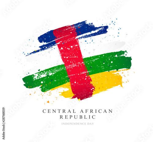 Flag of the Central African Republic. Vector illustration on a white background.