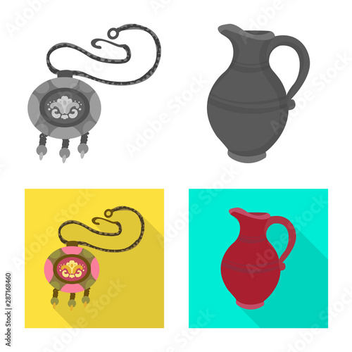 Vector design of culture and sightseeing symbol. Set of culture and originality vector icon for stock.