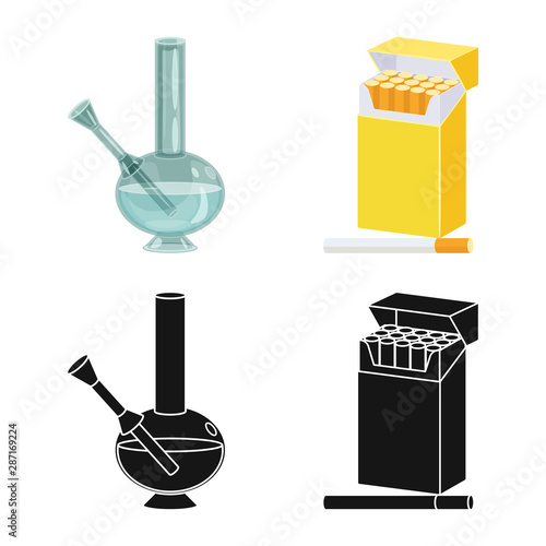Vector illustration of refuse and stop logo. Set of refuse and habit stock symbol for web.