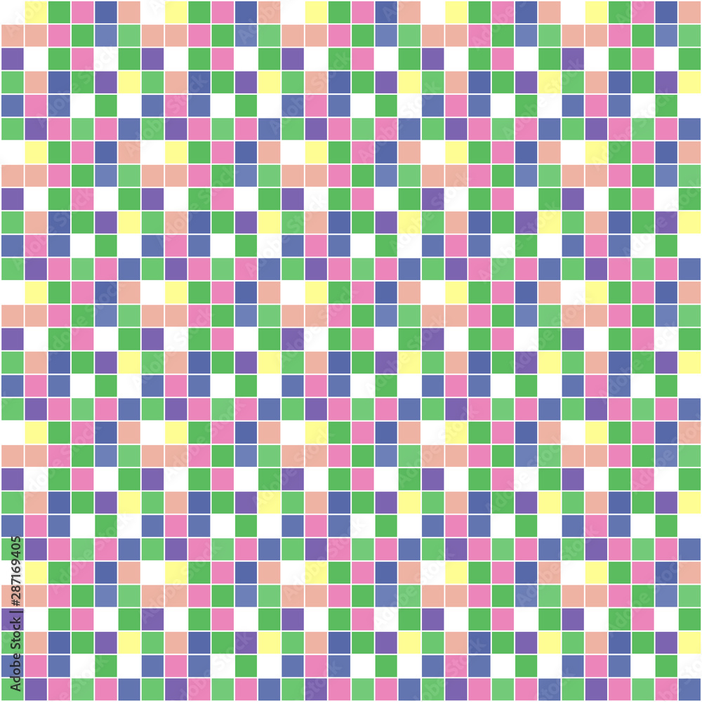 Seamless multicolored small squares pattern. Seamless multicolored small squares pattern.