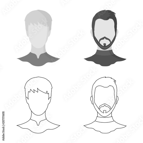 Vector illustration of professional and photo logo. Set of professional and profile stock symbol for web.