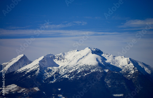 la prima neve sulle montagne dell' Alpago,a Belluno Italia photo