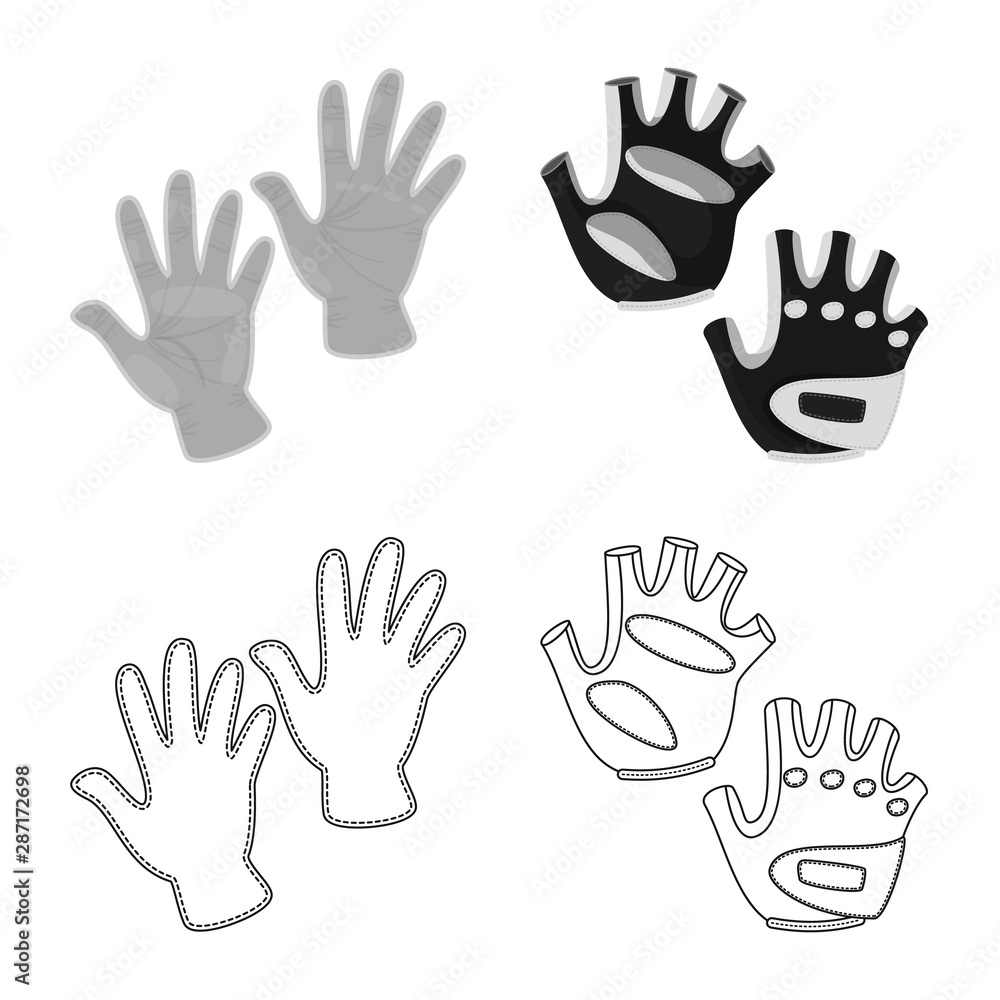Fototapeta premium Vector design of silhouette and safety logo. Collection of silhouette and comfort stock vector illustration.