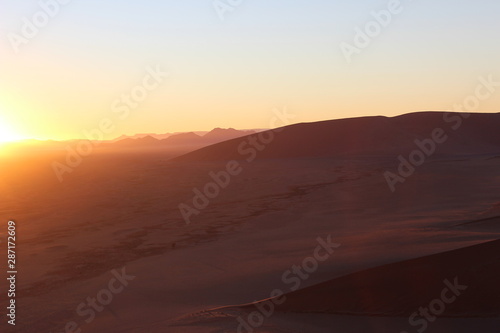 sunrise in desert