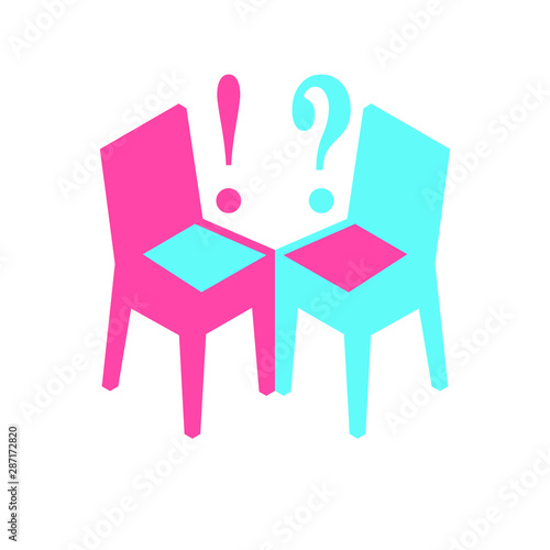 Logo psychoanalysis interview. Psychological help
