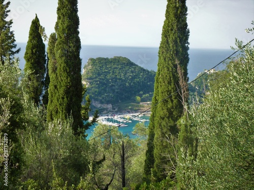 The Ionic Sea among Cypresses  Corfu island