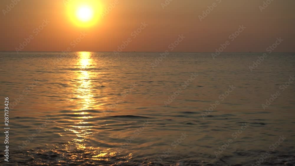 sunset over the sea on Long beach in Phu Quoc sunset over the sea on Long beach in Phu Quoc