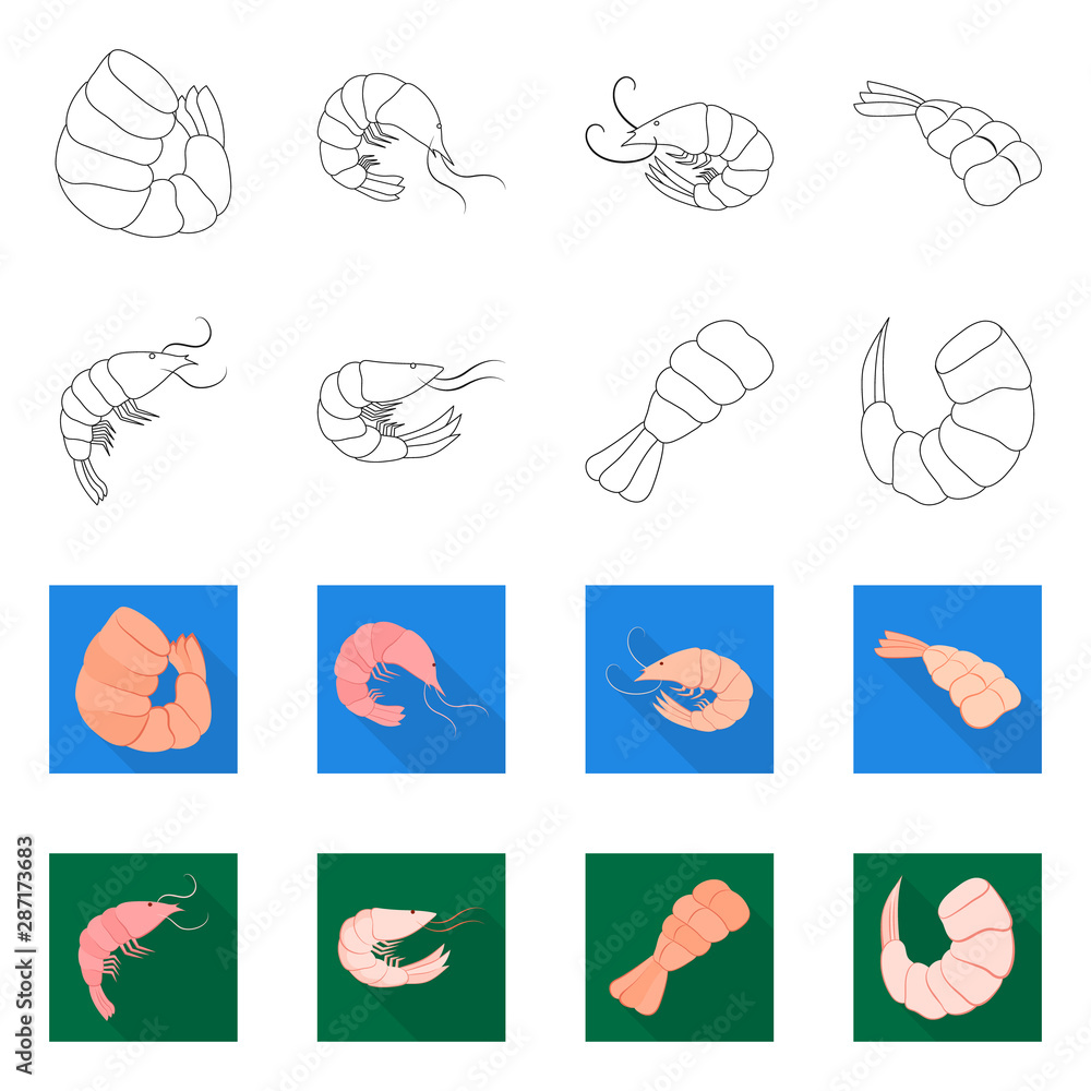 Isolated object of appetizer and ocean sign. Collection of appetizer and delicacy stock symbol for web. Isolated object of appetizer and ocean sign. Collection of appetizer and delicacy stock symbol for web.