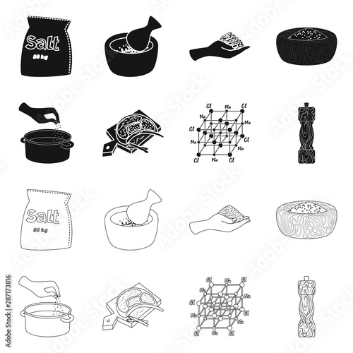 Vector design of cooking and sea logo. Set of cooking and baking stock vector illustration.