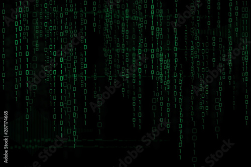 binary data matrix network technology background as digital abstract background