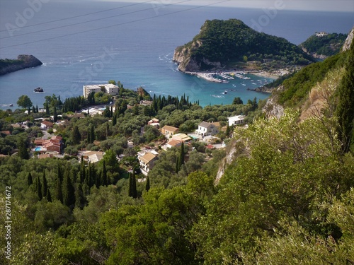 Beautiful panorama from Paleokastritsa , Corfu island