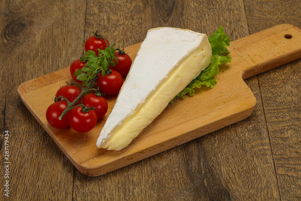 Brie cheese triangle served salad Brie cheese triangle served salad