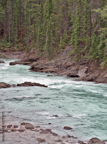 Kicking Horse River is a glacial river in the Canadian Rockies, Yoho National Park, British Columbia, Canada