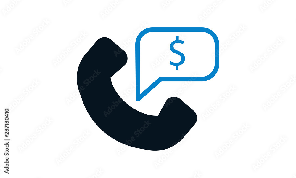 Business call icon for communication and corporate interaction