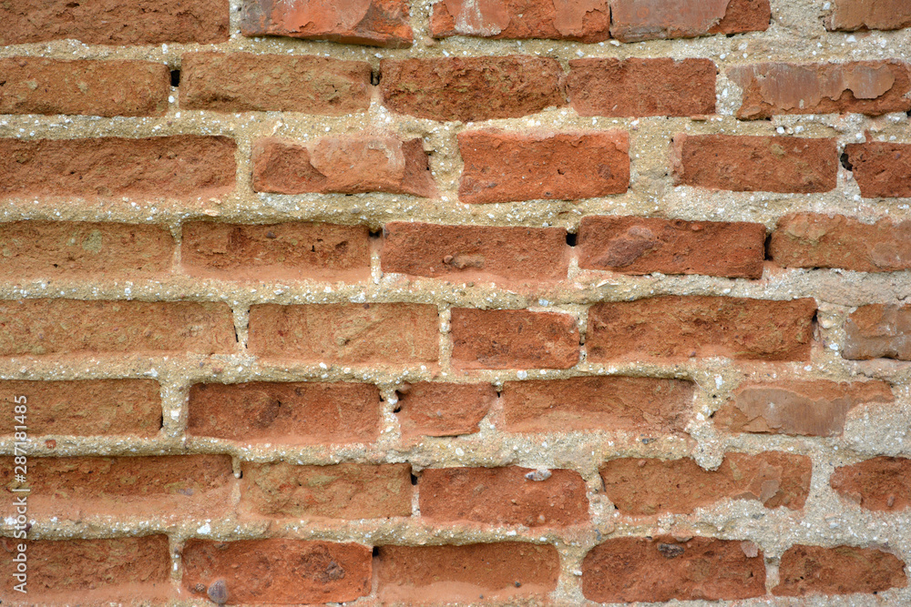 Obraz premium Old red brick wall background.