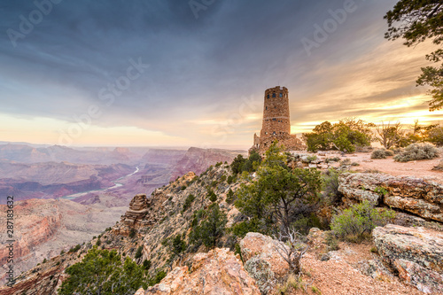 Desert View Watchtower at the Grand Canyon, Arizona, USA
