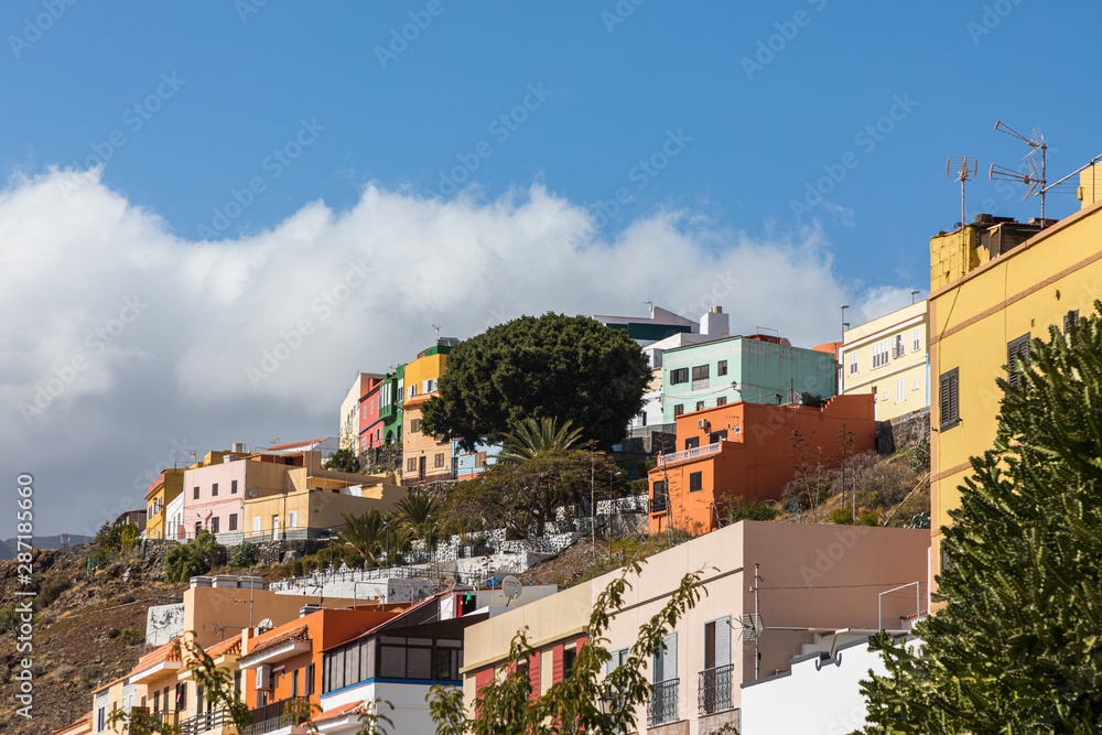 San Sebastian auf La Gomera - Häuser am Hang