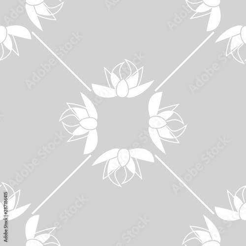 abstract floral seamless pattern with flowers, netting and leaves