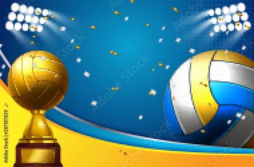 colorful volleyball ball icon. Vector illustration