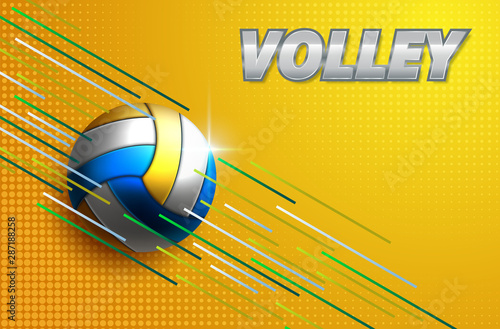 Volleyball Tournament Poster Template Design Vector Illustration