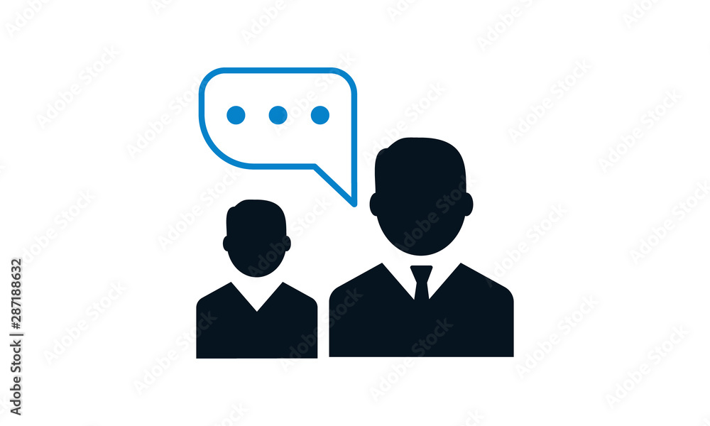 People talking icon for team communication and collaboration People talking icon for team communication and collaboration