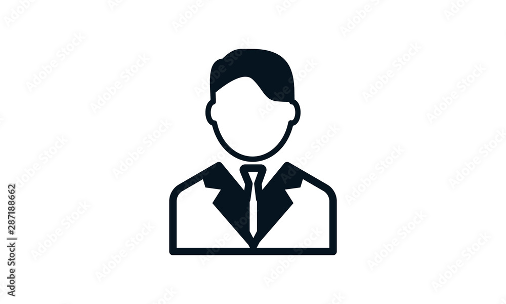 Man in business suit icon for professional and corporate Man in business suit icon for professional and corporate