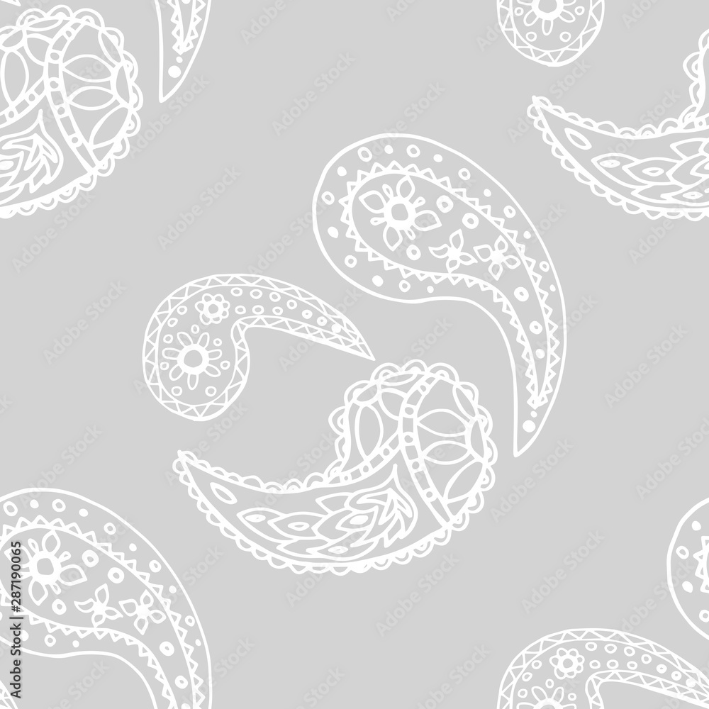 paisley seamless pattern, hand drawn indian cucumber, sketch paisley seamless pattern, hand drawn indian cucumber, sketch