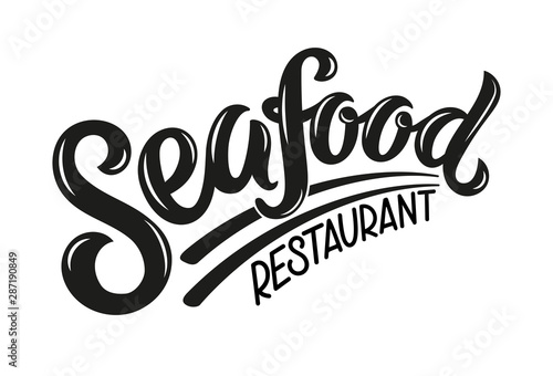 Seafood brushlettering