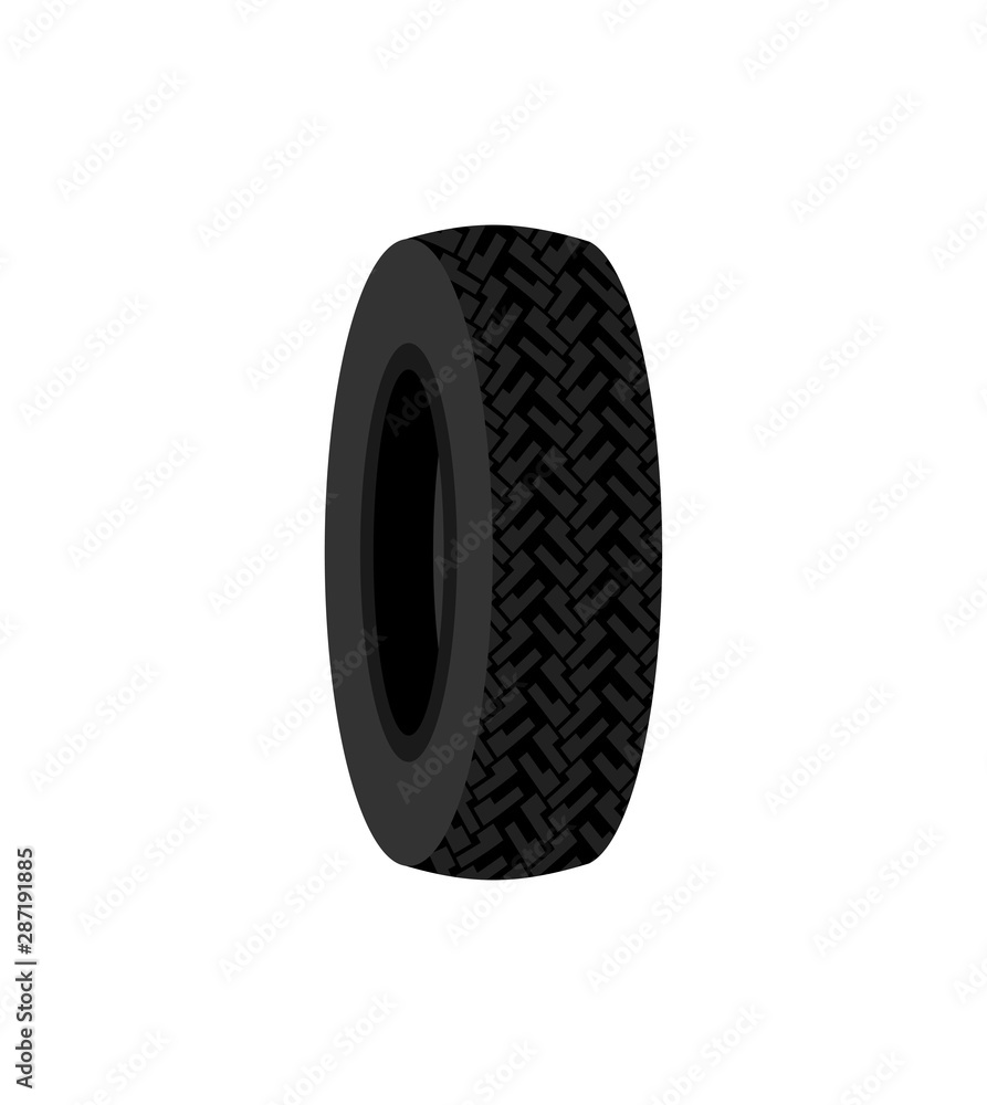 Tire isolated. Car rubber tyre vector illustration Tire isolated. Car rubber tyre vector illustration