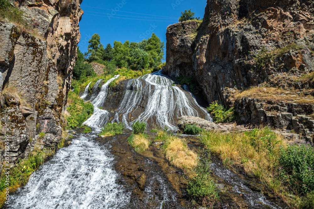 The waterfall of Jermuk, Vayots Dzor Province, Armenia Waterfall in Armenia .  Waterfall in Jermuk