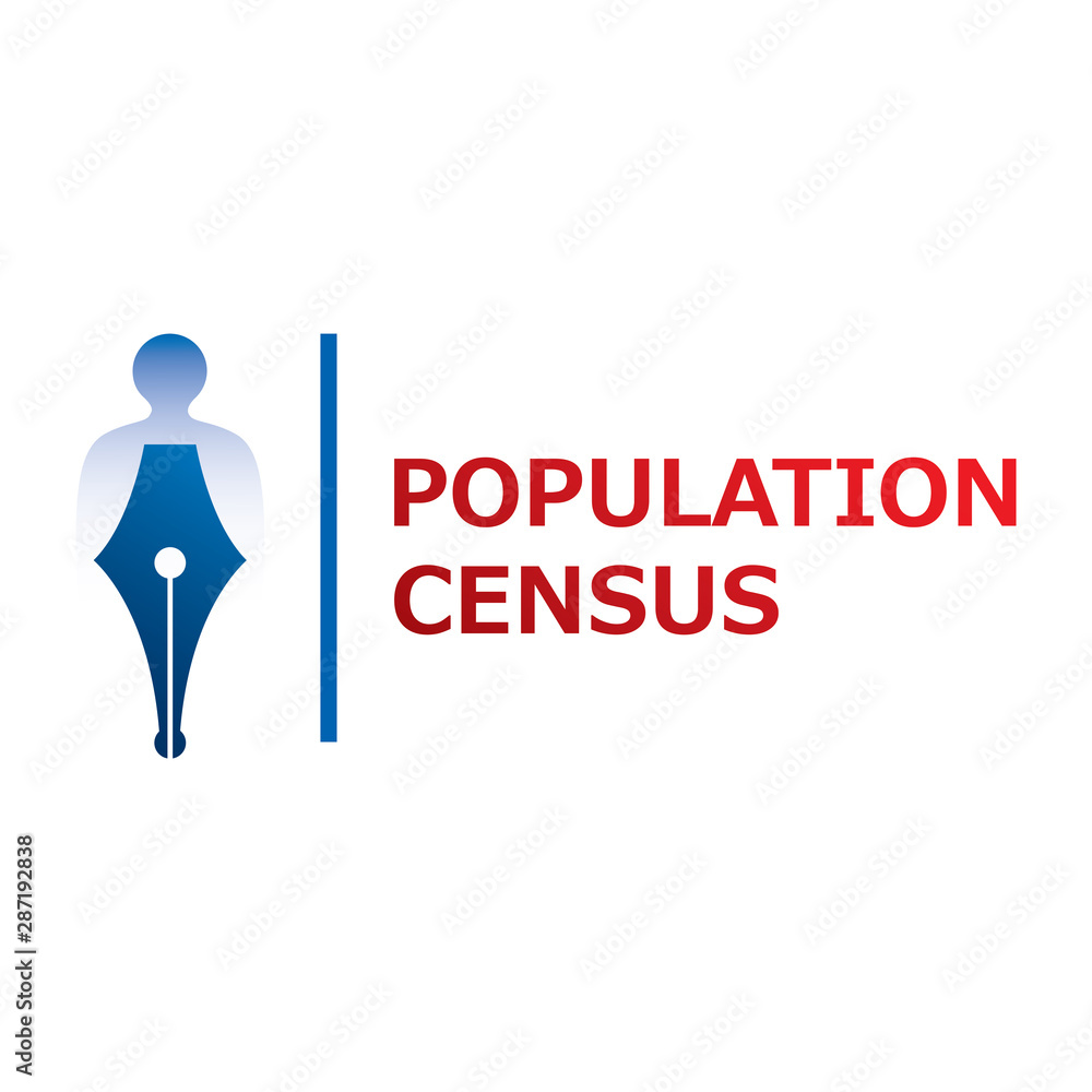 Vector logo for census, population count and demographic statistics ...